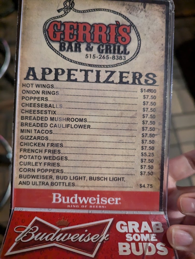 Gerri’s Bar & Grill menu 5