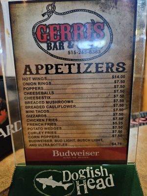 Gerri’s Bar & Grill menu 4